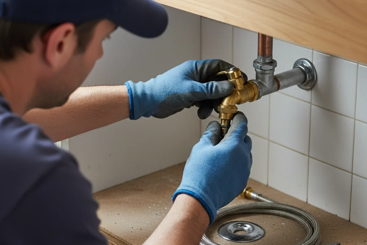 Shutoff valve and fitting work during Well Pump Repair in Prineville